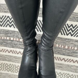Steve Madden Black Over-the-Knee Leather Boots
